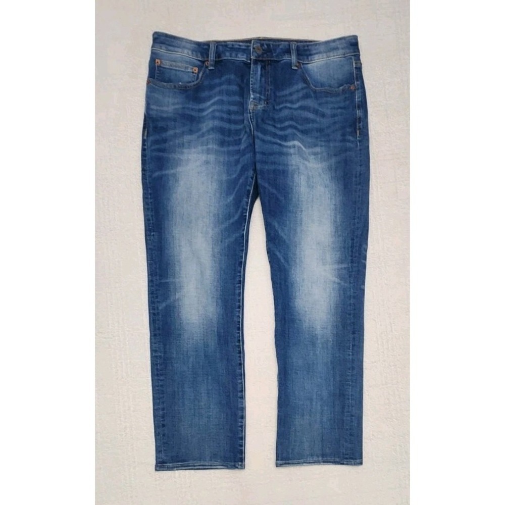 American Eagle‎ Slim Straight Extreme Flex 4 Mens Jeans 36x30 Blue Wash